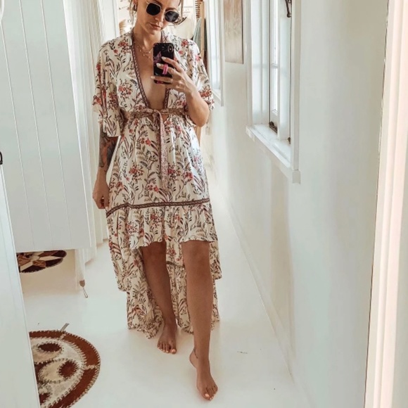 BellanBlue Floral Maxi Dress - Pink and Cream - Picture 6 of 7